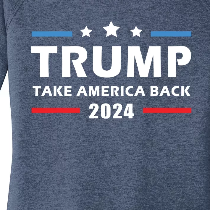 Trump 2024 Take America Back Election Patriotic Second Term Women's Perfect Tri Tunic Long Sleeve Shirt