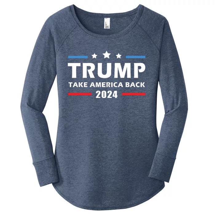 Trump 2024 Take America Back Election Patriotic Second Term Women's Perfect Tri Tunic Long Sleeve Shirt