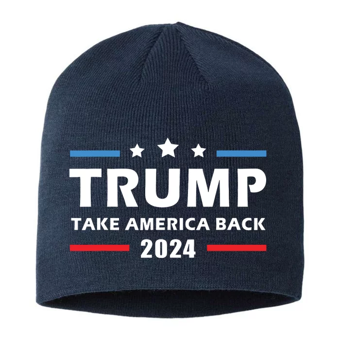 Trump 2024 Take America Back Election Patriotic Second Term 8 1/2in Sustainable Knit Beanie