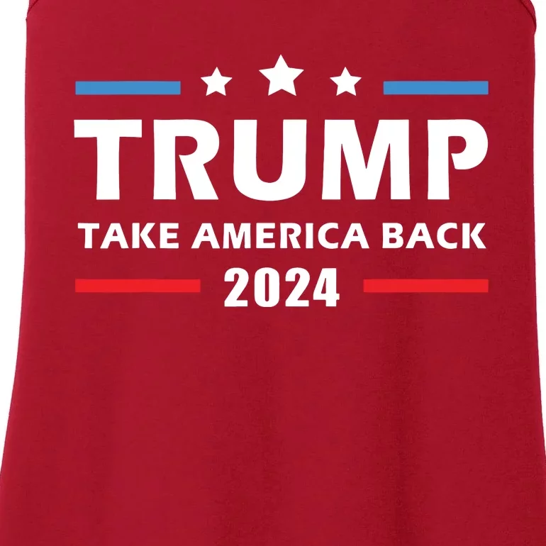 Trump 2024 Take America Back Election Patriotic Second Term Ladies Essential Tank