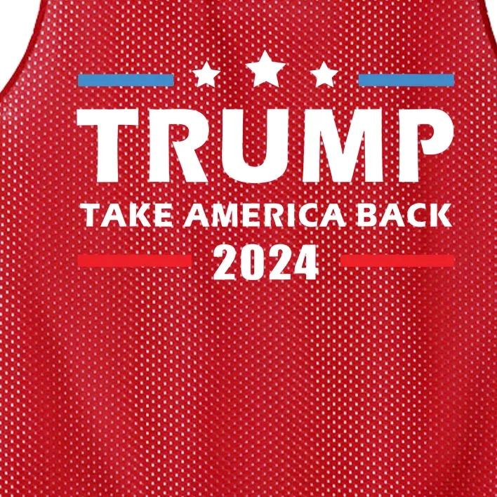 Trump 2024 Take America Back Election Patriotic Second Term Mesh Reversible Basketball Jersey Tank