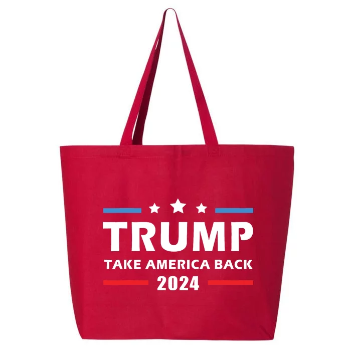 Trump 2024 Take America Back Election Patriotic Second Term 25L Jumbo Tote