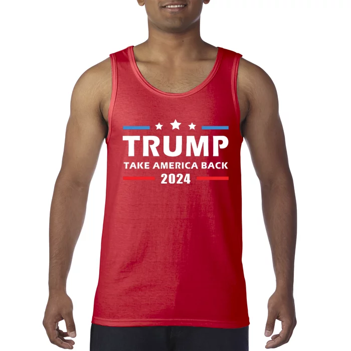 Trump 2024 Take America Back Election Patriotic Second Term Tank Top