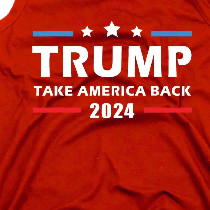 Trump 2024 Take America Back Election Patriotic Second Term Tank Top