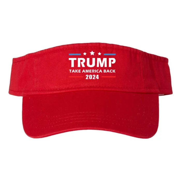 Trump 2024 Take America Back Election Patriotic Second Term Valucap Bio-Washed Visor