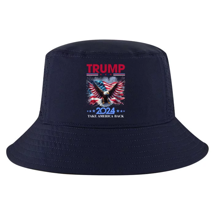 Trump 2024 Take America Back Cool Eagle Cool Comfort Performance Bucket Hat