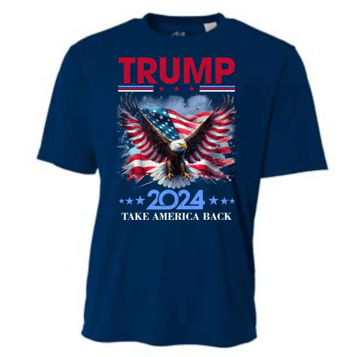 Trump 2024 Take America Back Cool Eagle Cooling Performance Crew T-Shirt