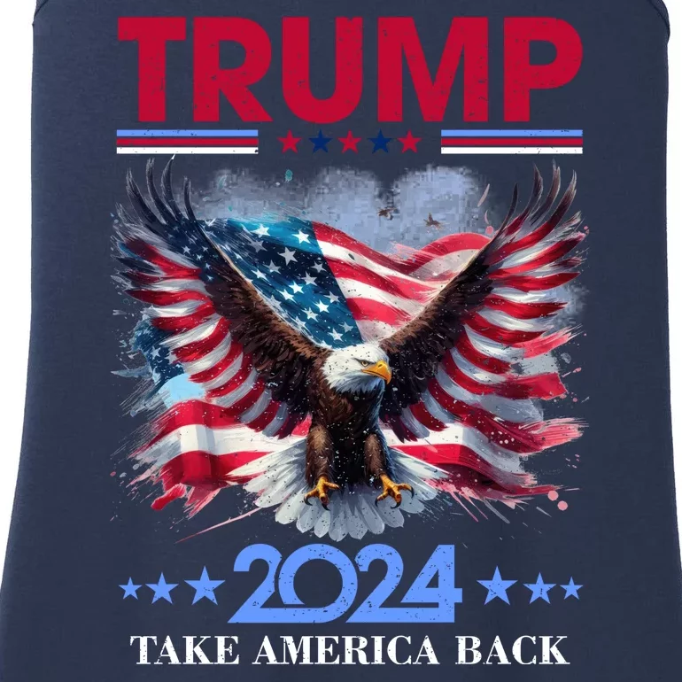 Trump 2024 Take America Back Cool Eagle Ladies Essential Tank