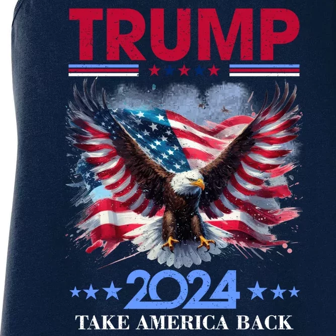 Trump 2024 Take America Back Cool Eagle Women's Racerback Tank