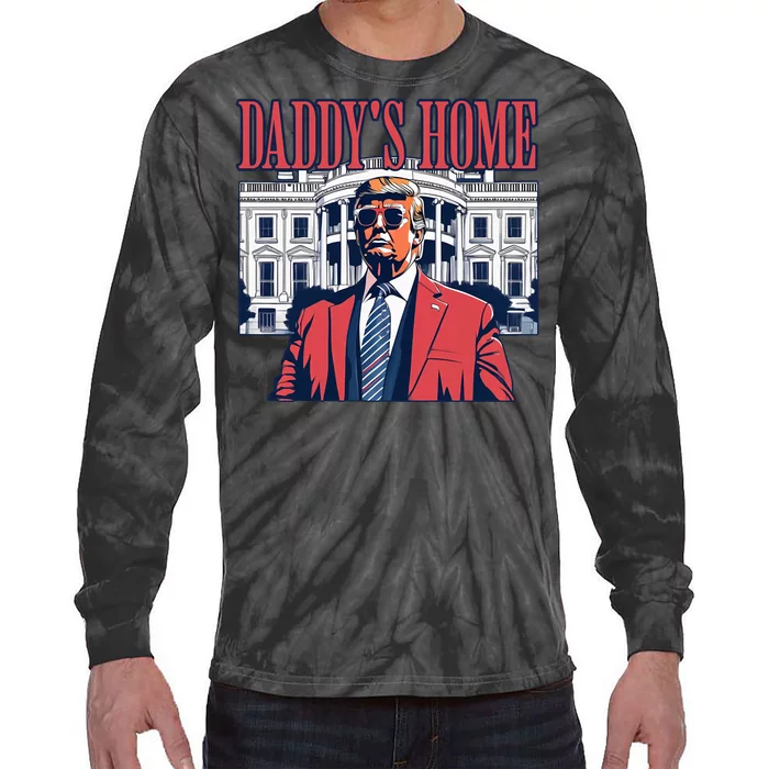 Trump 2024 Take America Back DaddyS Home Trump 2024 Tie-Dye Long Sleeve Shirt