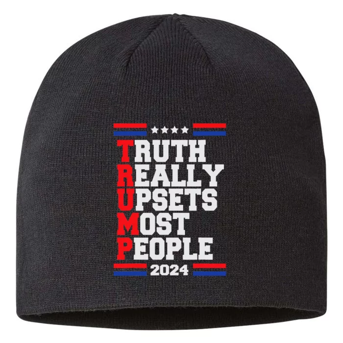 Trump 2024 Truth Really Upset Most People 8 1/2in Sustainable Knit Beanie