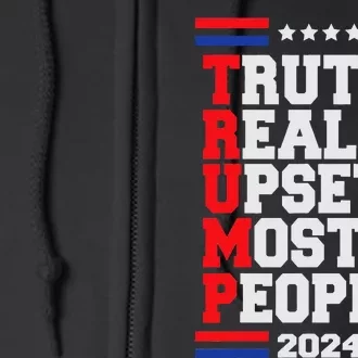 Trump 2024 Truth Really Upset Most People Full Zip Hoodie