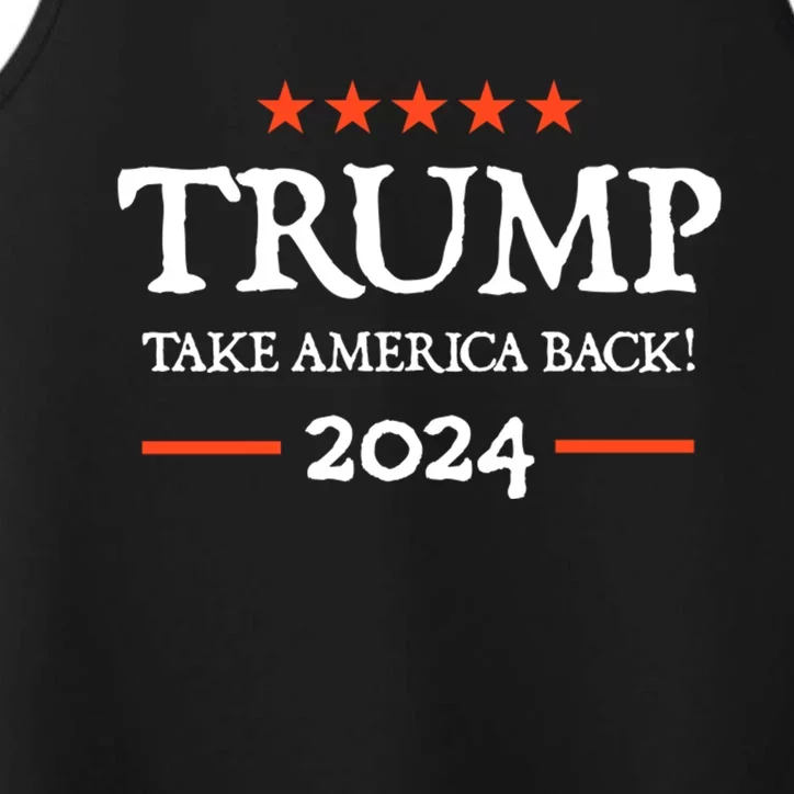 Trump 2024 Take America Back Performance Tank