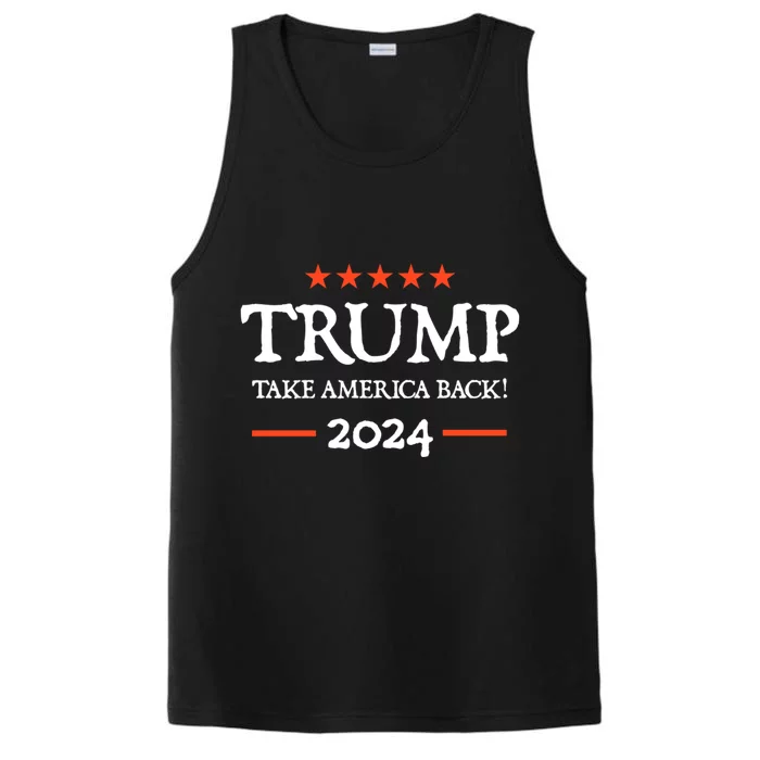 Trump 2024 Take America Back Performance Tank