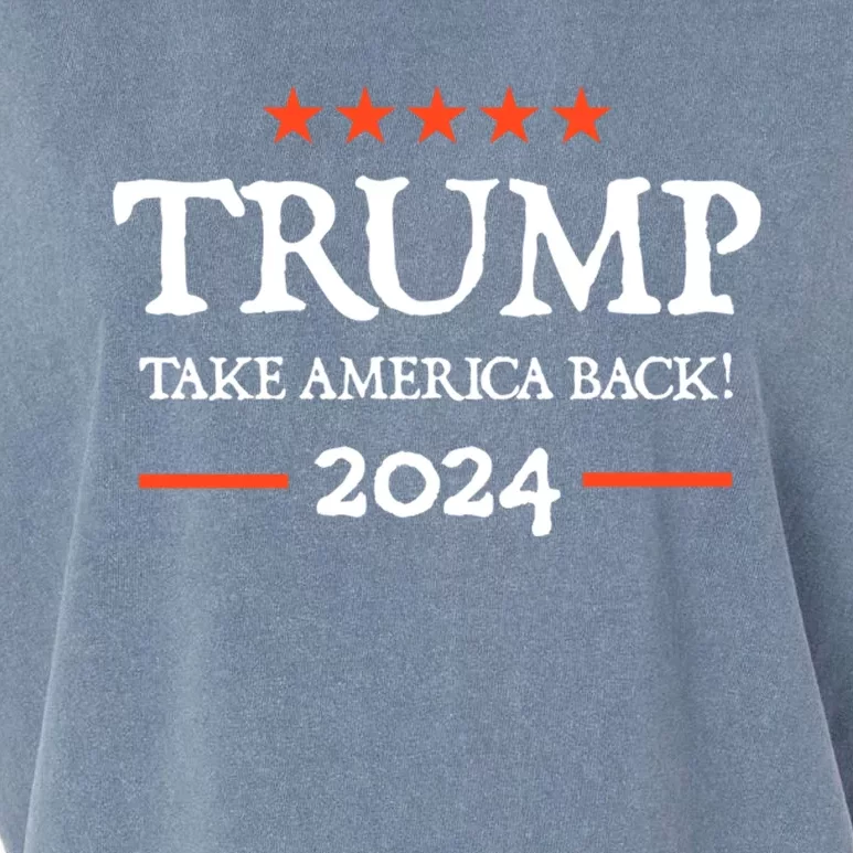 Trump 2024 Take America Back Garment-Dyed Women's Muscle Tee