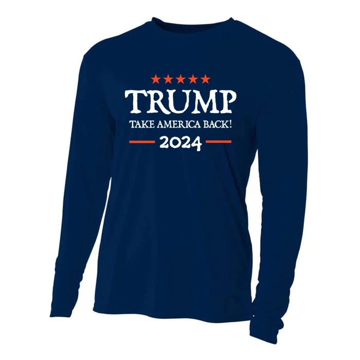 Trump 2024 Take America Back Cooling Performance Long Sleeve Crew