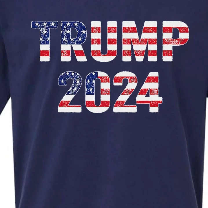 Trump 2024 Take America Back American Flag Sueded Cloud Jersey T-Shirt