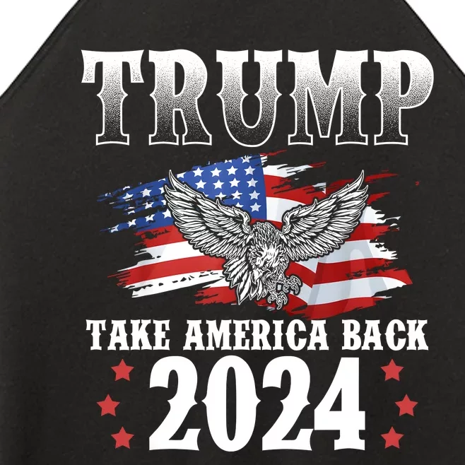 Trump 2024 Take America Back American Flag Trump 2024 Women’s Perfect Tri Rocker Tank