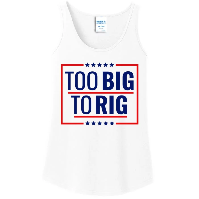 Trump 2024 Too Big To Rig Ladies Essential Tank