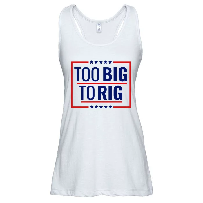 Trump 2024 Too Big To Rig Ladies Essential Flowy Tank