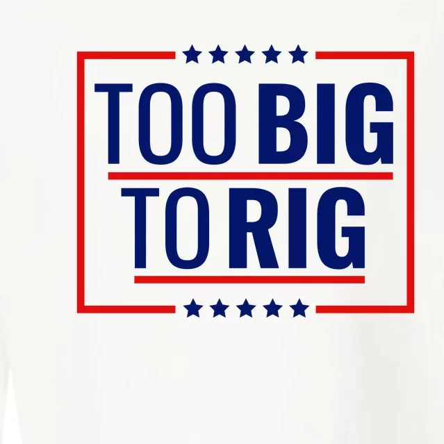 Trump 2024 Too Big To Rig Cropped Pullover Crew