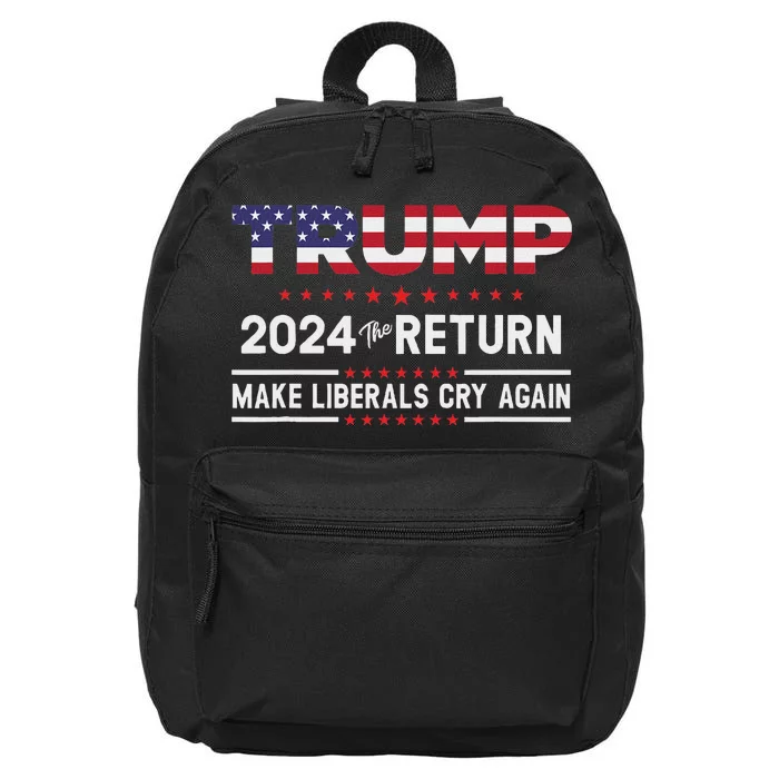 Trump 2024 The Return Make Liberals Cry Again 16 in Basic Backpack