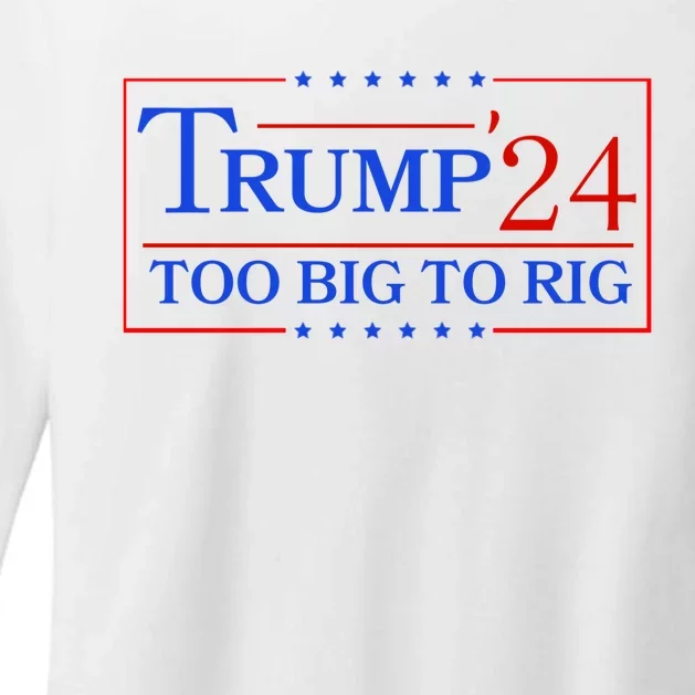 Trump 2024 Too Big To Rig Womens CVC Long Sleeve Shirt