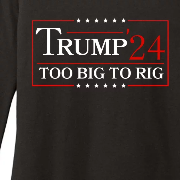 Trump 2024 Too Big To Rig Womens CVC Long Sleeve Shirt