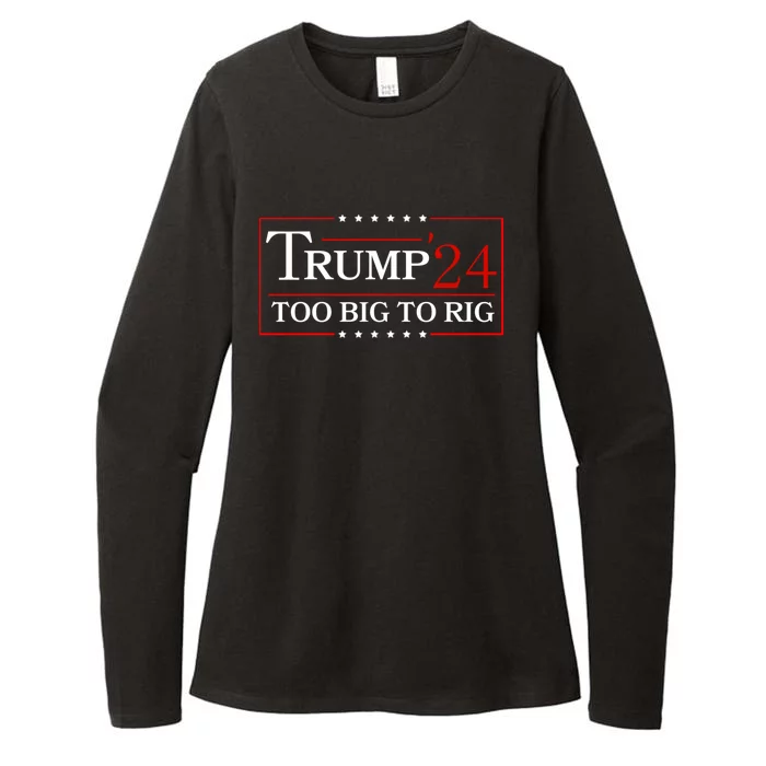 Trump 2024 Too Big To Rig Womens CVC Long Sleeve Shirt