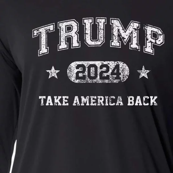 Trump 2024 Take America Back Cooling Performance Long Sleeve Crew