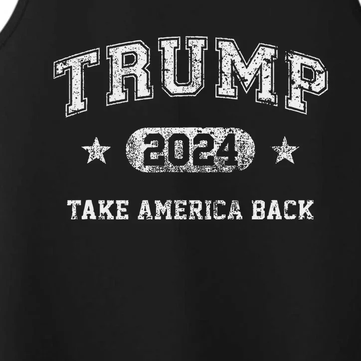 Trump 2024 Take America Back Performance Tank