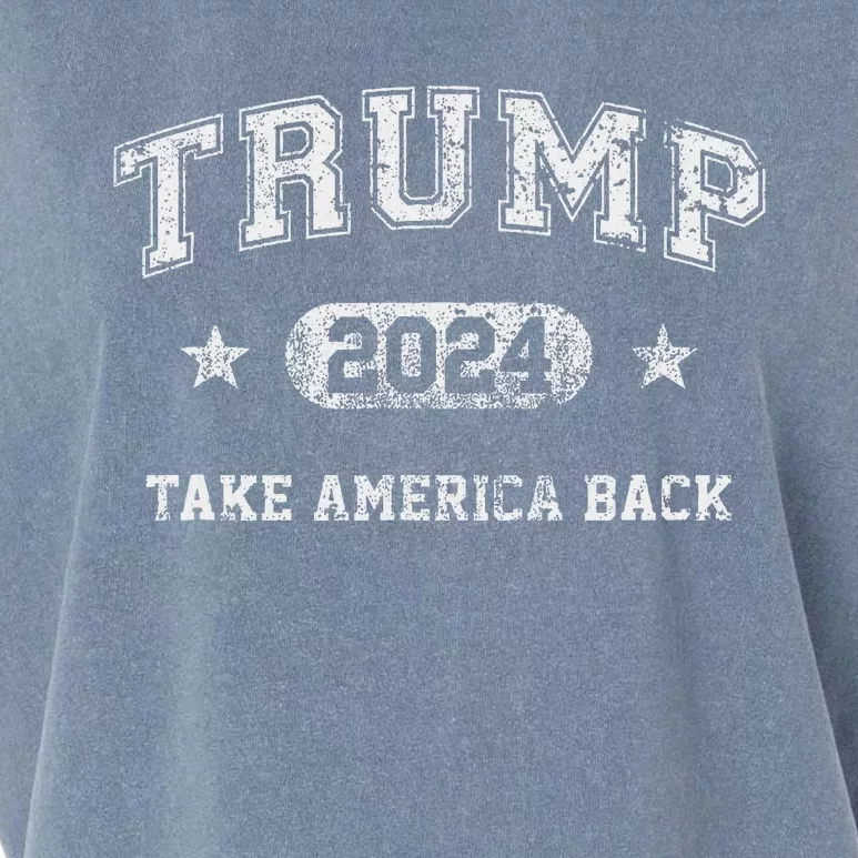 Trump 2024 Take America Back Garment-Dyed Women's Muscle Tee