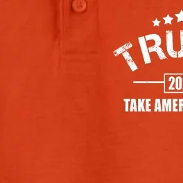 Trump 2024 Take America Back Election Dry Zone Grid Performance Polo