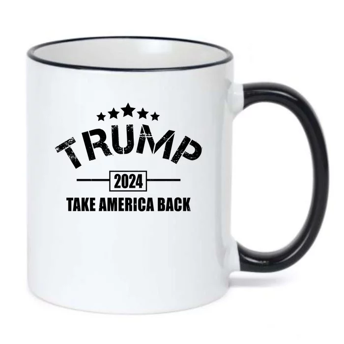 Trump 2024 Take America Back Election Black Color Changing Mug