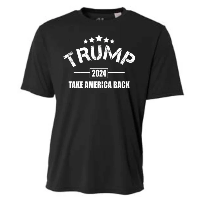 Trump 2024 Take America Back Election Cooling Performance Crew T-Shirt