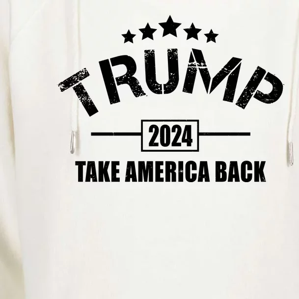 Trump 2024 Take America Back Election Womens Funnel Neck Pullover Hood