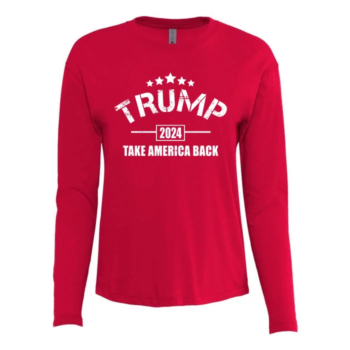 Trump 2024 Take America Back Election Womens Cotton Relaxed Long Sleeve T-Shirt