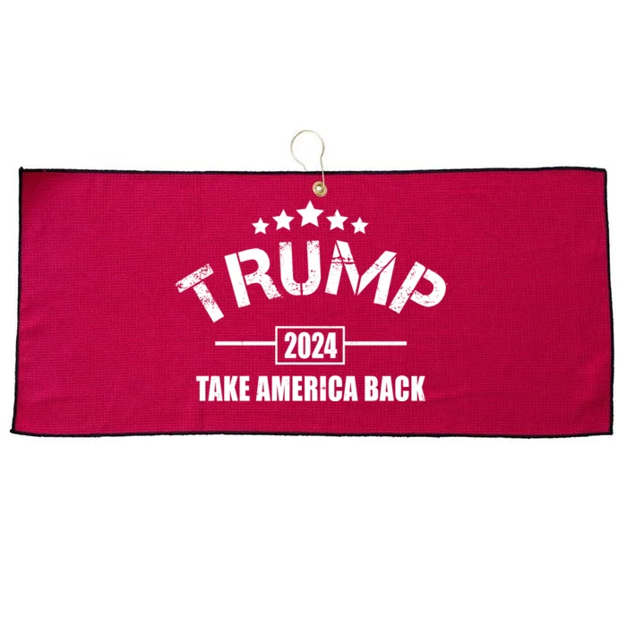 Trump 2024 Take America Back Election Large Microfiber Waffle Golf Towel