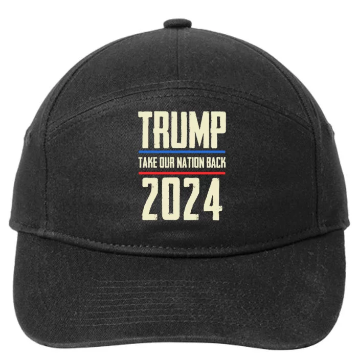 Trump 2024 Take Our Nation Back 7-Panel Snapback Hat