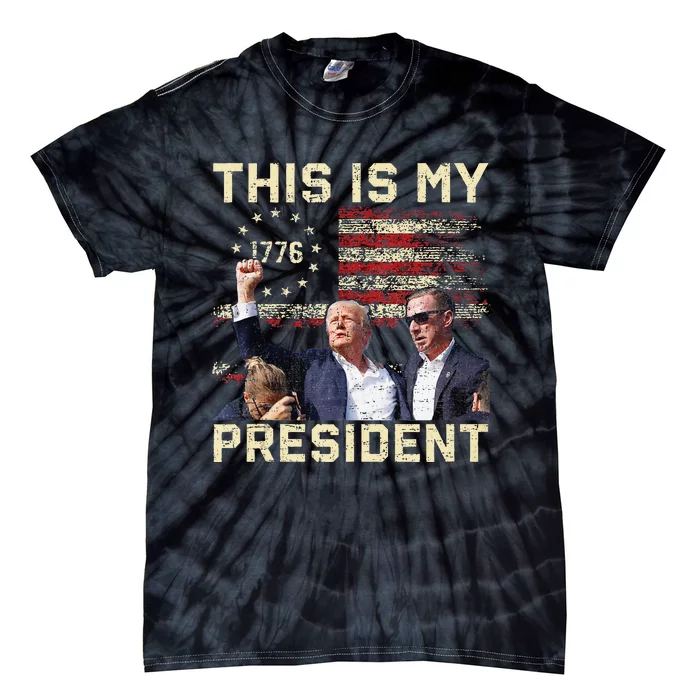 Trump 2024 This Is My President Tie-Dye T-Shirt