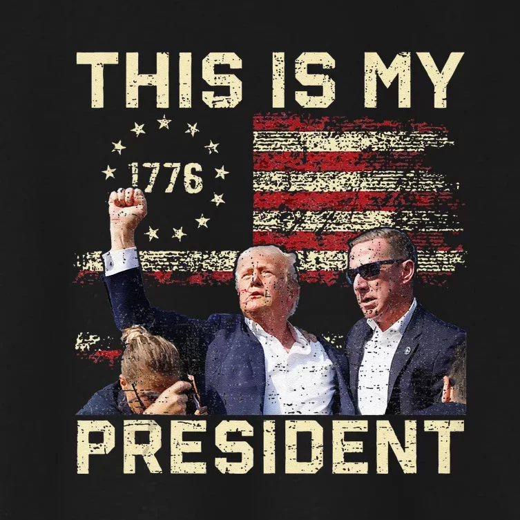 Trump 2024 This Is My President Women's Crop Top Tee