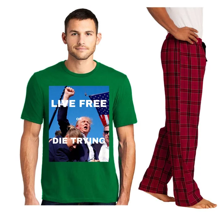 Trump 2024 Trump Live Free Or Die Trying Pajama Set