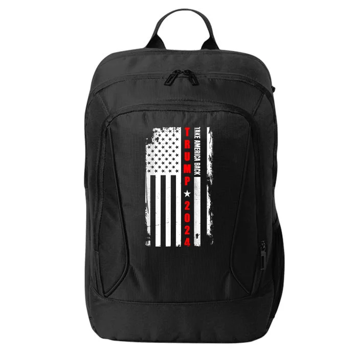 Trump 2024 Take America Back USA Flag City Backpack