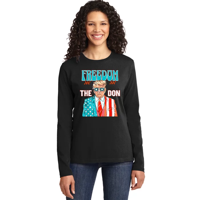 Trump 2024 Take America Back Daddys Home Trump 2024 Ladies Long Sleeve Shirt