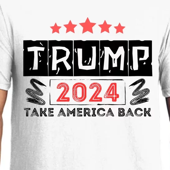 Trump 2024 Take America Back Slogan Pajama Set