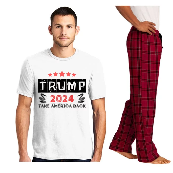 Trump 2024 Take America Back Slogan Pajama Set