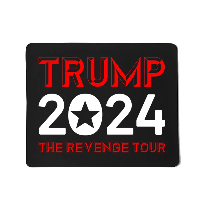 Trump 2024 The Revenge Tour Vintage American Flag Mousepad