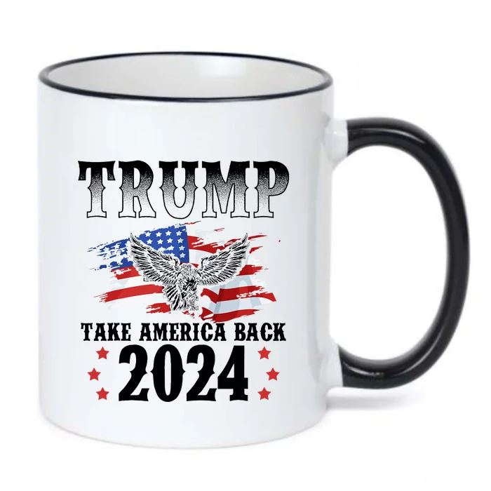 Trump 2024 Take America Back Grunge Black Color Changing Mug