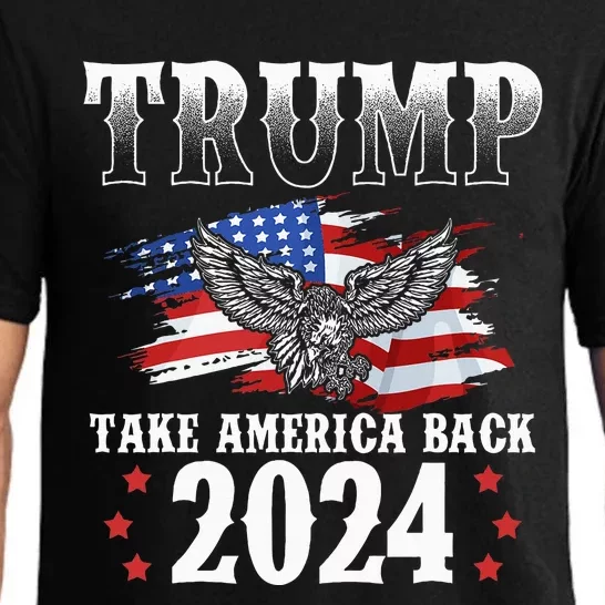 Trump 2024 Take America Back Grunge Pajama Set