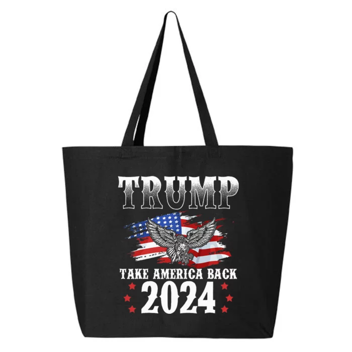 Trump 2024 Take America Back Grunge 25L Jumbo Tote